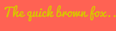 Image with Font Color DBC200 and Background Color FF6253